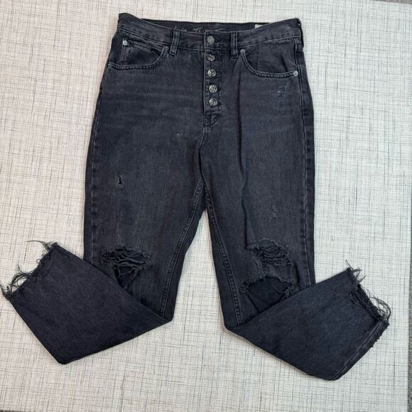 Free People Women's We The Free Blossom Rigid Jean‎ Button Fly Size 28 - Picture 1 of 6